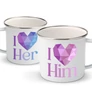 I love him / I love her bögrék (Fehér)