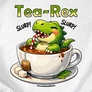 Tea-Rex póló (B_fehér)