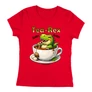 Tea-Rex póló (Női_piros)