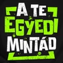 Egyedi környakas férfi póló (B_Fekete)
