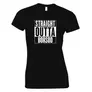 Kép 1/3 - Straight Outta Borsod női póló (fekete)