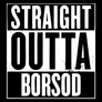 Kép 2/2 - Straight Outta Borsod kapucnis pulóver (fekete)