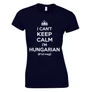 I can't keep calm női póló (sötétkék)