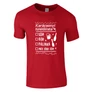 Karácsonyi túlélőlista férfi póló (Piros)