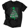 Kép 3/4 - Bejglivel dobálós Boldog Karácsonyt férfi póló (fekete)