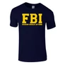 Faszom bánja igyunk FBI férfi póló (Sötétkék)