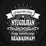 A legszebb dolog a nyugdíjban férfi póló (B_Fekete)