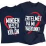 Minden értelmét veszti páros póló (Sötétkék)
