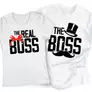 Kép 1/7 - Boss&Real boss páros póló (Fehér)