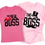 Boss&Real Boss páros póló (Rózsíszín - Világosrózsaszín)