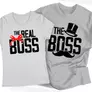 Kép 4/7 - Boss&Real Boss páros póló (Szürke)