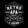 Retró Apa póló (B_fekete)