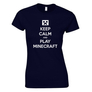 Kép 4/8 - Keep calm MC női póló (Sötétkék)