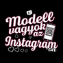 Kép 2/6 - Modell vagyok az Instagramon női póló (B_Fekete)