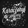 Karácsonyi játszós férfi póló (B_Fekete)