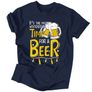 Kép 3/7 - Time for a Beer - férfi póló (sötétkék)