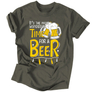 Kép 5/7 - Time for a Beer - férfi póló (grafit)