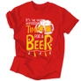 Kép 6/6 - Time for a Beer férfi póló (piros)