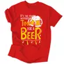 Kép 6/6 - Time for a Beer férfi póló (piros)