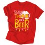 Kép 7/7 - Time for a Beer - férfi póló (piros)