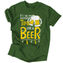 Kép 6/7 - Time for a Beer - férfi póló (sötétzöld)