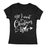 Kép 12/16 - All I want karácsonyi páros póló (női fekete)