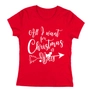 Kép 9/10 - All I want karácsonyi páros póló (női piros)