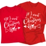 Kép 1/10 - All I want karácsonyi páros póló szett (Piros)