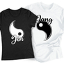 Kép 4/12 - Jin-Jang páros póló szett (női fekete, férfi fehér)
