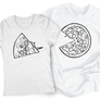 Kép 1/8 - Pizza Love páros póló szett (fehér-fehér)