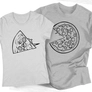 Kép 4/6 - Pizza Love páros póló szett (Szürke)