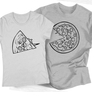 Kép 5/8 - Pizza Love páros póló szett (női szürke férfi szürke)