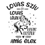 Lovas szív női póló (Fehér)