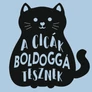 A cicák  boldoggá tesznek női póló (Világoskék)