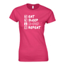 Kép 6/6 - Eat sleep K-POP repeat női póló (Rózsaszín)