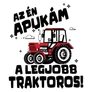 Traktoros az apukám gyerek póló (B_Fehér)