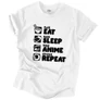 Eat sleep anime repeat póló (Fehér)