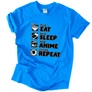 Eat sleep anime repeat póló (Türkiz)