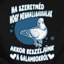 Beszélj a galambokról póló (B_Fekete)