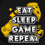 Kép 2/9 - Eat Sleep Game Repeat  póló (B_Fekete) 