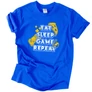 Eat Sleep Game Repeat  póló (Királykék)