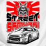 Street Samurai férfi póló (B_Fehér)
