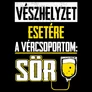 A vércsoportom sör póló (fekete)