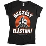 Kisvakond - Beszólt, Elástam női póló (Fekete)