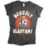 Elástam női póló (B_Fekete)