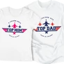 TOP DAD - TOP MOM páros szett (fehér)