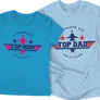 TOP DAD - TOP MOM páros szett (türkiz-világoskék)