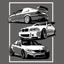 AUTÓBOLOND BMW férfi póló (grafit)