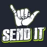 SEND IT SHAKA férfi póló (sötétkék)