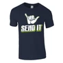 SEND IT SHAKA férfi póló (sötétkék)